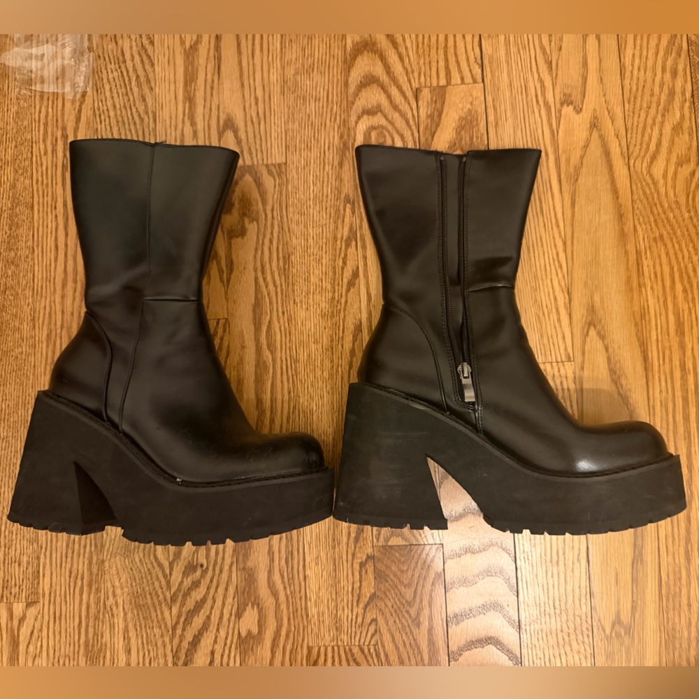 Black Platform Ankle Boots
